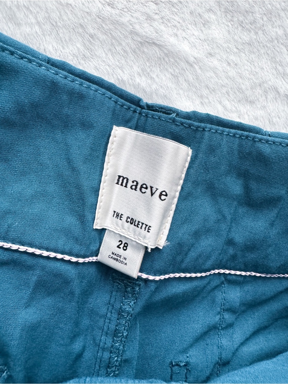 Anthropologie Maeve Colette Wide Leg Pants Trousers Dark Turquoise Cotton Linen - Picture 9 of 14